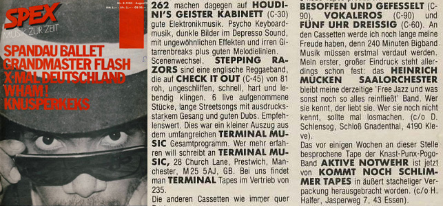 AKTIVE NOTWEHR in der SPEX