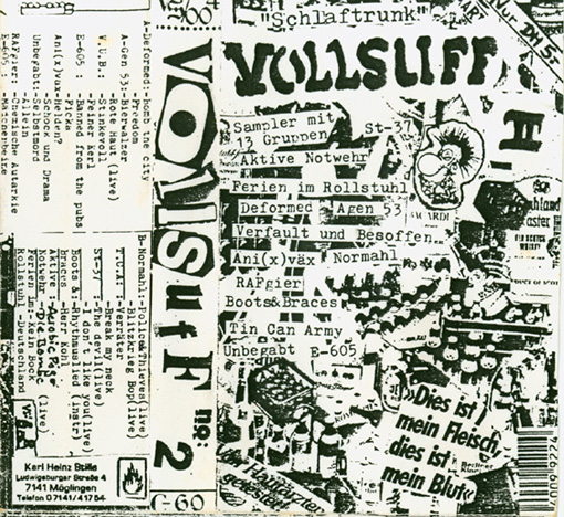 Aktive Notwehr auf Musikkassettensampler VOLLSUFF 2
